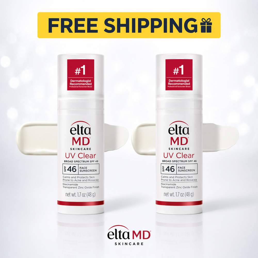 2x EltaMD UV Clear SPF 46 Facial Sunscreen 1.7oz Acne Rosacea NEW